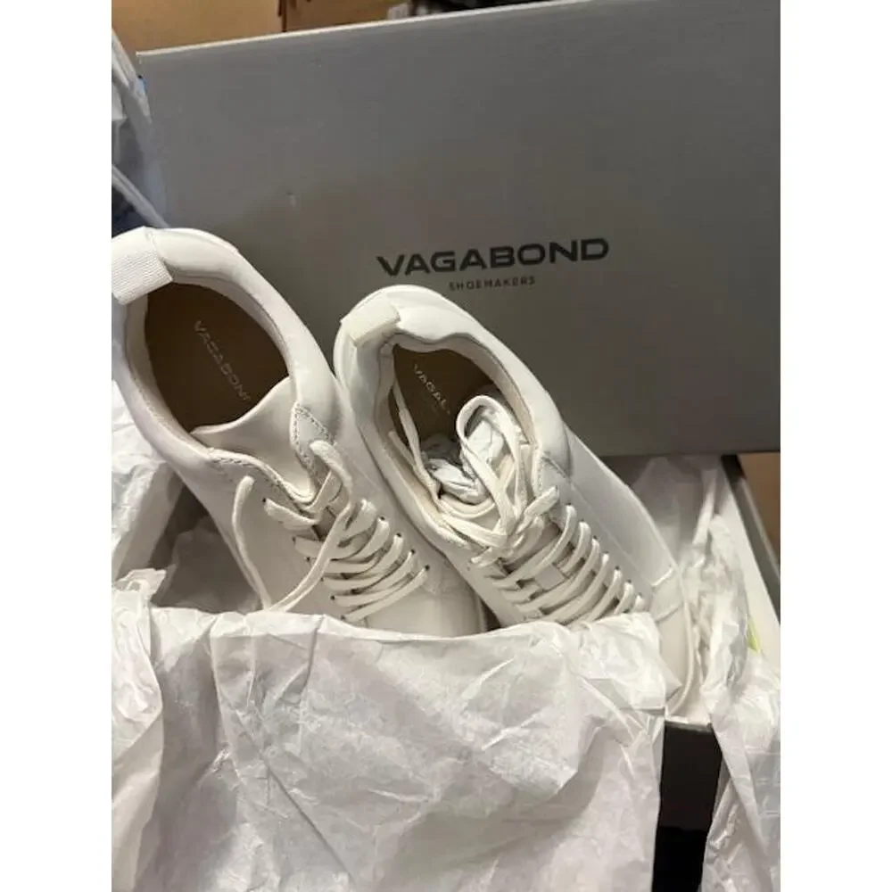 Vagabond Zoe Platform Sneakers White Leather Women's US 6 EU 36 New In Box